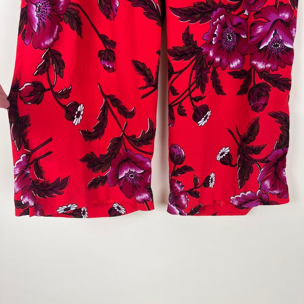 Anthropologie Margo Wide Leg Trousers Boho Floral Pants Flowy Straight Feminine - Picture 8 of 11